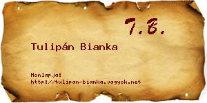 Tulipán Bianka névjegykártya