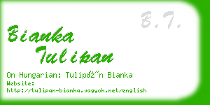 bianka tulipan business card